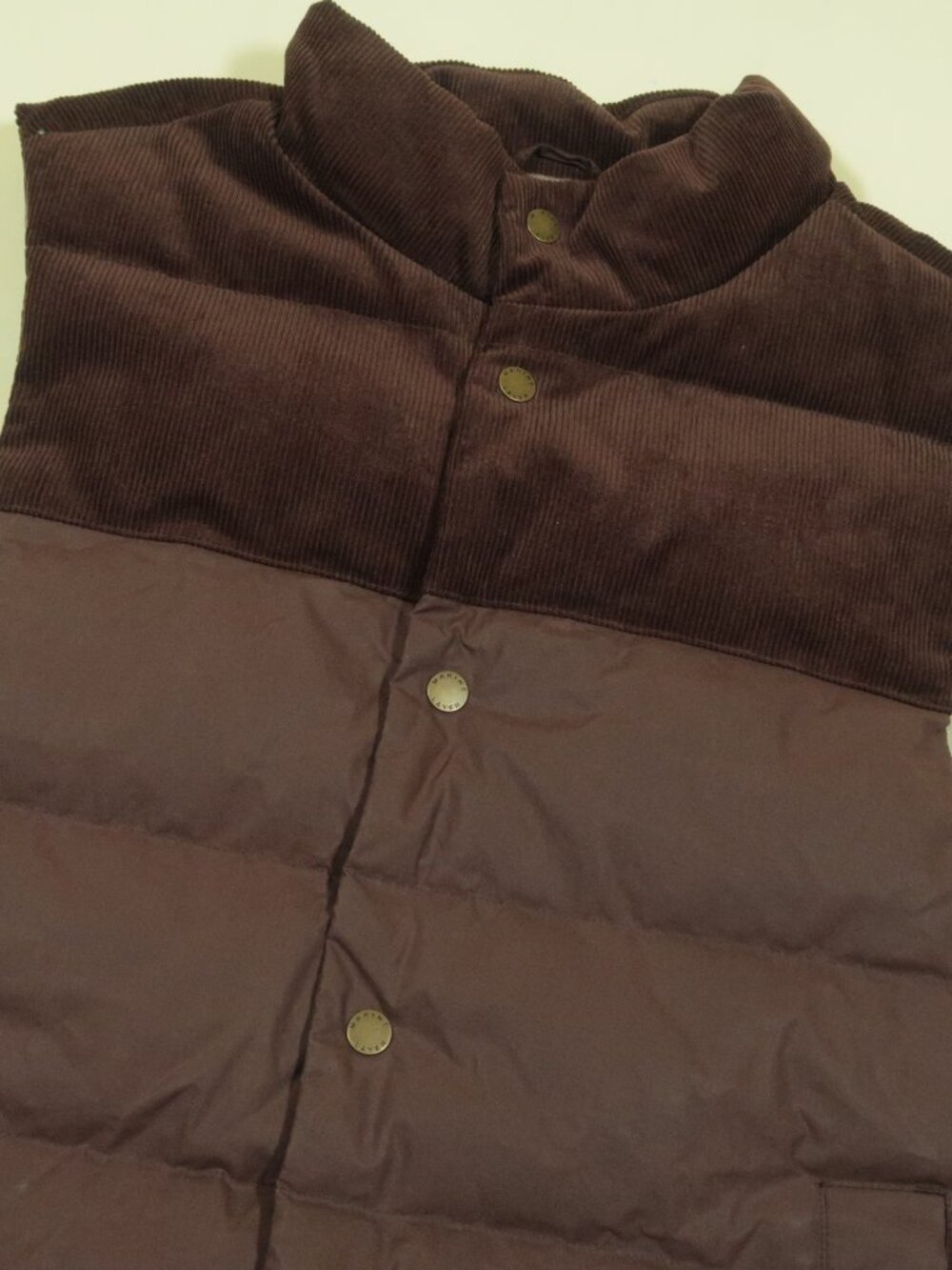 Marine Layer Pantoll Down Puffer Vest Mens M Brown